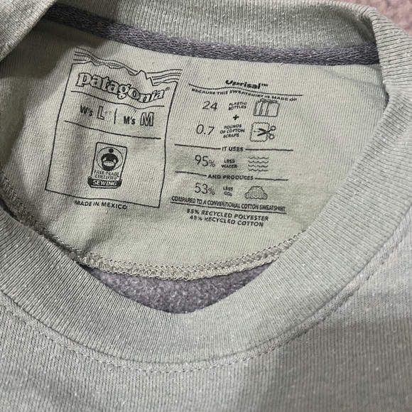 Patagonia Light Green Crewneck Sweatshirt Uprisal - Picture 5 of 6